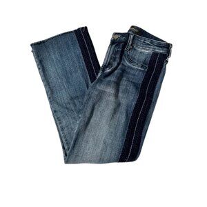 Liverpool Hannah Crop Flare Jeans w/ Velvet Trim